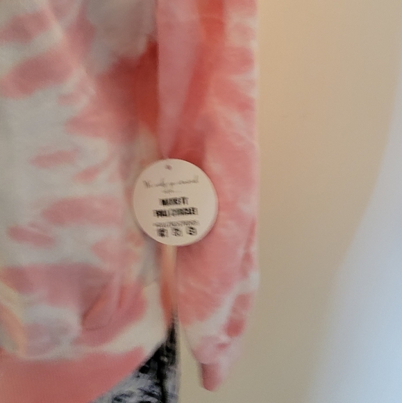 Round neck Tie dye pink sweatshirt new spring summer piece - Picture 5 of 11